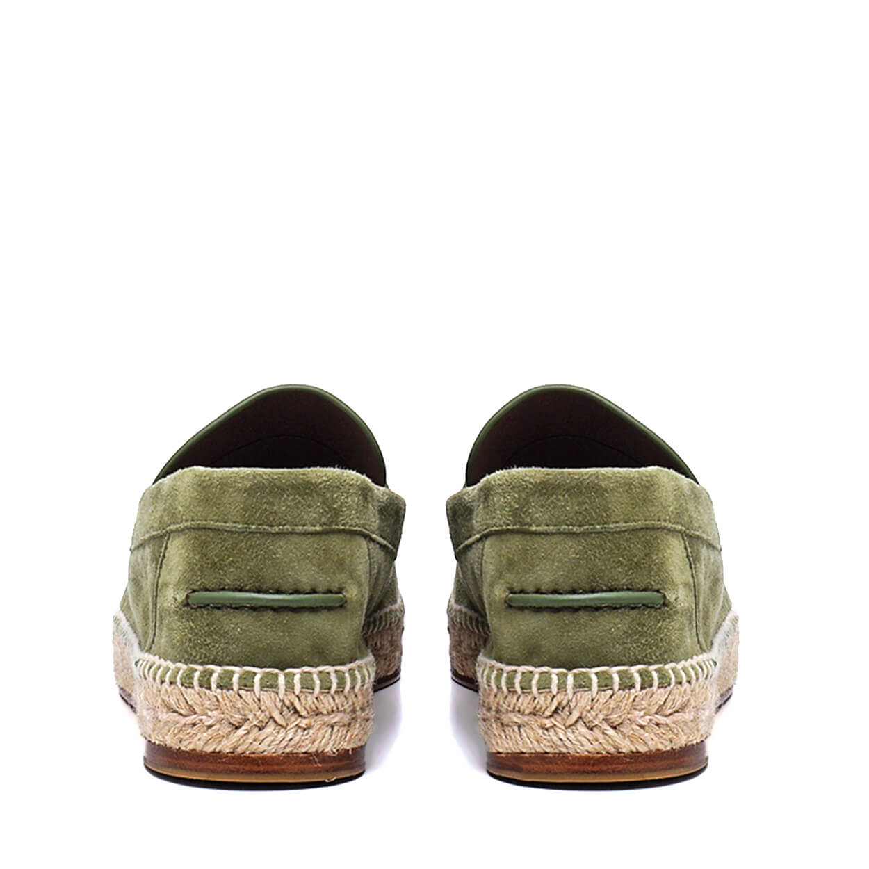 Hermès - Khaki Green Suede Goatskin Trip Espadrilles 37